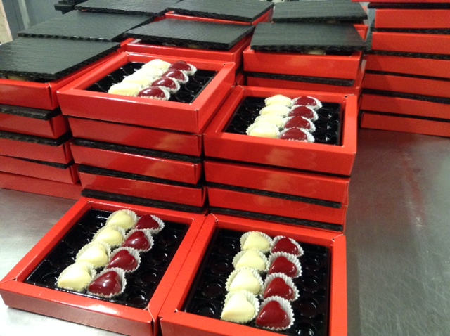 Cajas de bombones con forma de coraz&oacute;n de Pasteler&iacute;a Mallorca