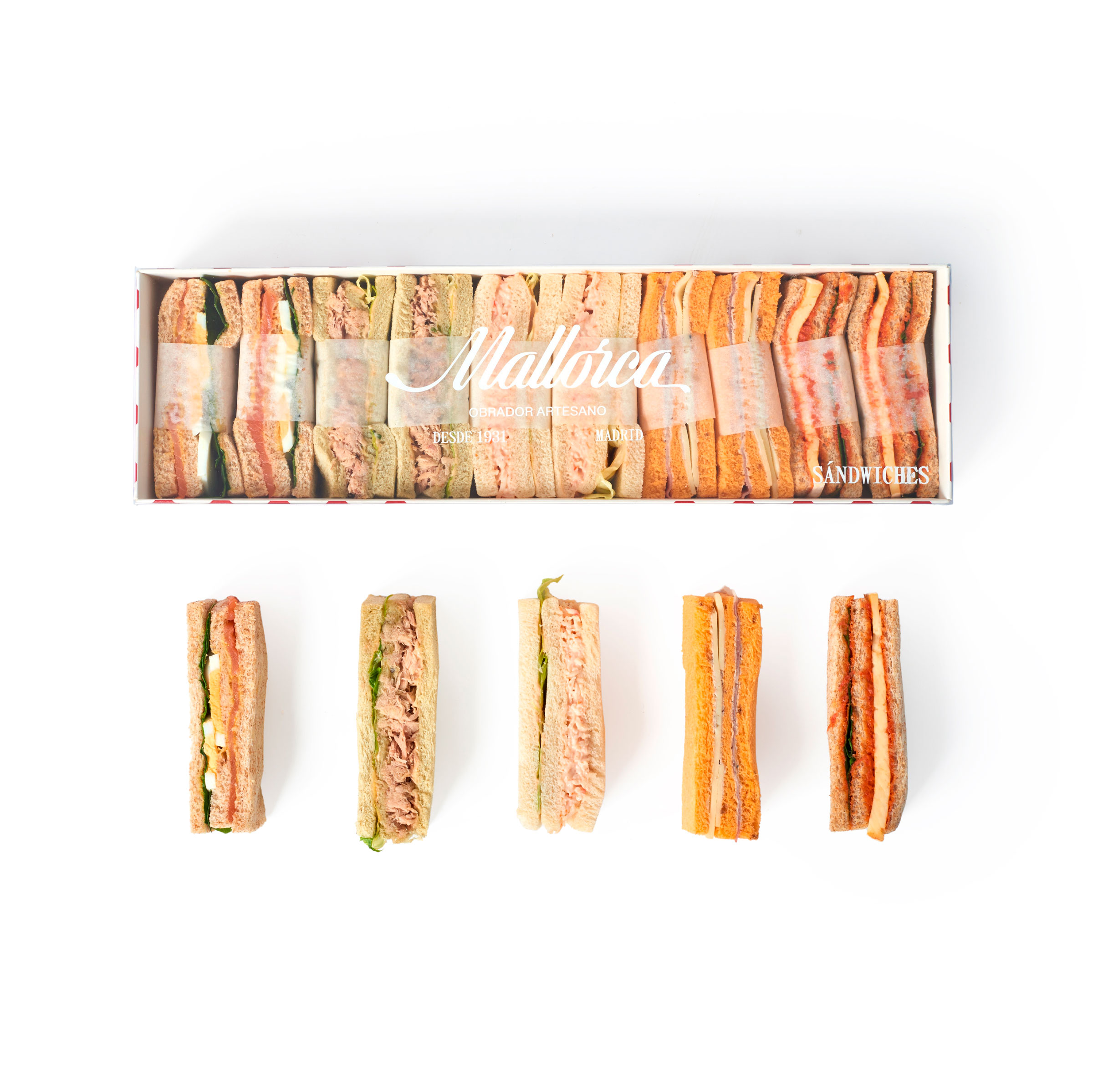 Caja sándwiches clásicos de Pastelería Mallorca
