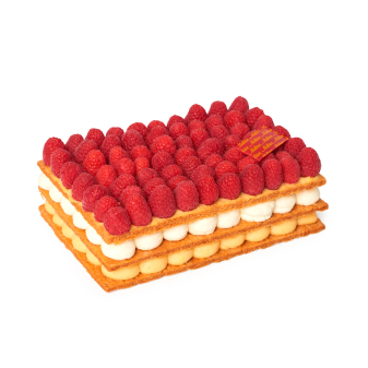 Tarta milhojas de frambuesa de Pastelería Mallorca
