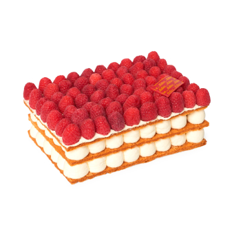 Tarta milhojas de frambuesa de Pastelería Mallorca