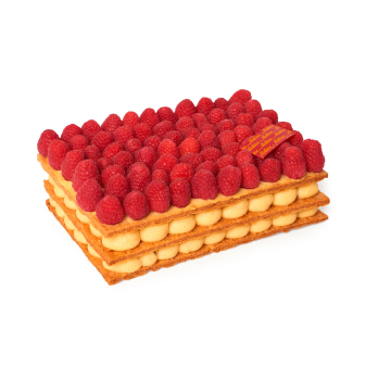 Tarta milhojas de frambuesa de Pastelería Mallorca