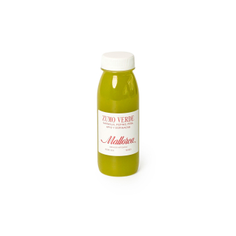 Zumo cold pressed verde de Pastelería Mallorca