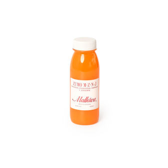 Zumo cold pressed MZNJ de Pastelería Mallorca