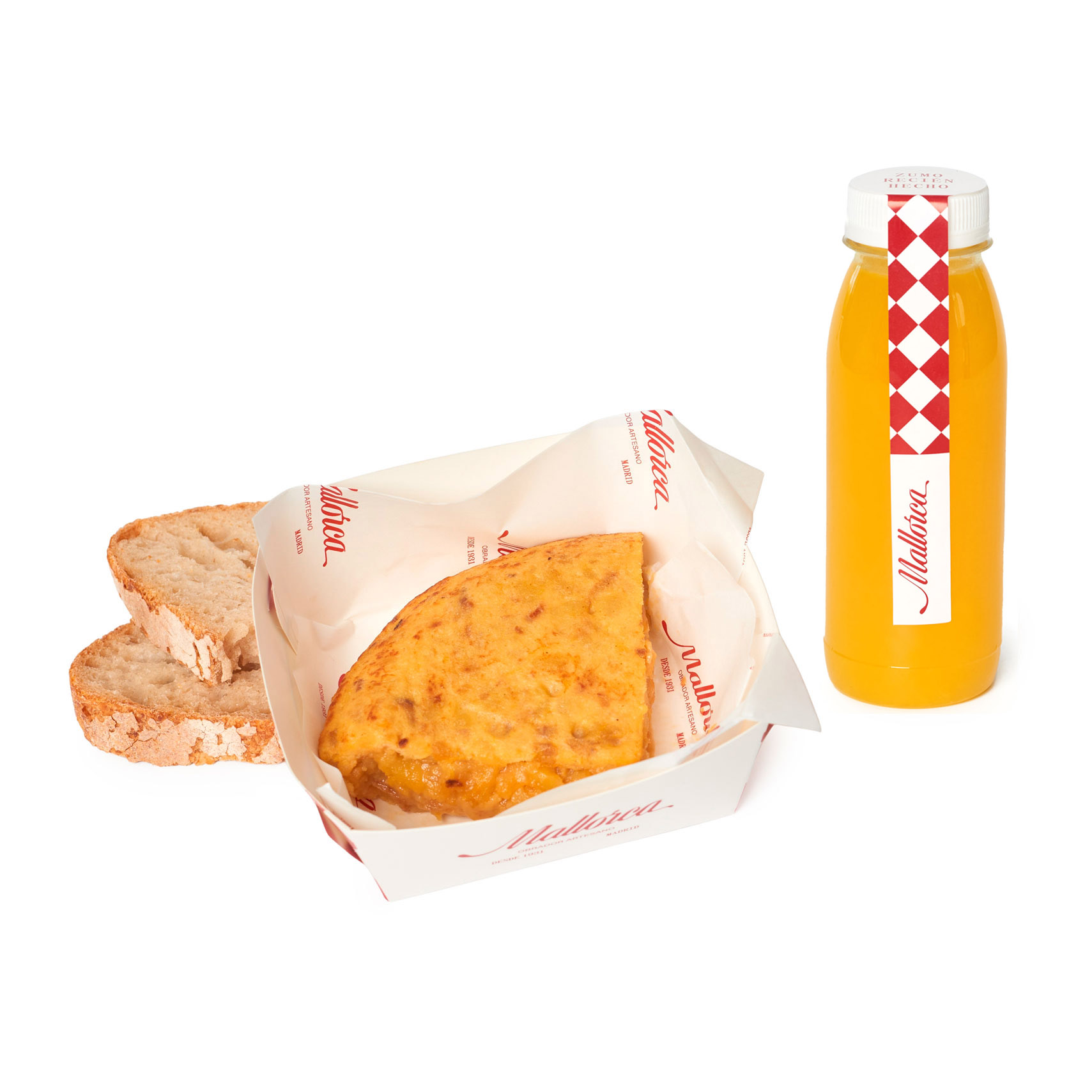 Desayuno pincho de tortilla de Pastelería Mallorca