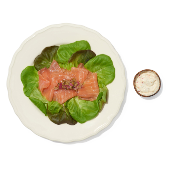 Salmón ahumado Carpier cortado a cuchillo de Pastelería Mallorca